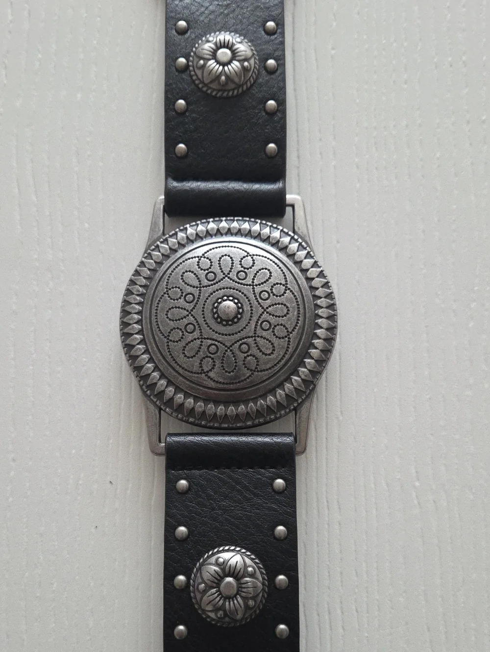 Black Belt with Decorative Silver Studs